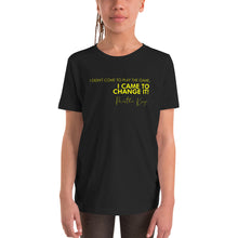 Load image into Gallery viewer, I Didn't Come Here To Play The Game - Youth Short Sleeve T-Shirt (Yellow)