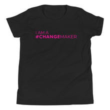 Load image into Gallery viewer, #ChangeMaker - Youth Short Sleeve T-Shirt (pink)