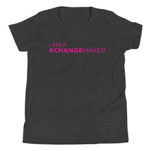 Load image into Gallery viewer, #ChangeMaker - Youth Short Sleeve T-Shirt (pink)