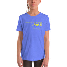 Load image into Gallery viewer, I Didn't Come Here To Play The Game - Youth Short Sleeve T-Shirt (Yellow)