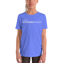 Load image into Gallery viewer, #ChangeMaker - Youth Short Sleeve T-Shirt (White)