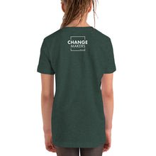 Load image into Gallery viewer, #ChangeMaker - Youth Short Sleeve T-Shirt (White)