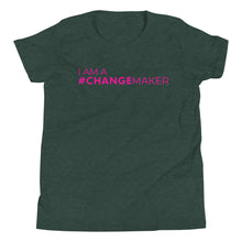 Load image into Gallery viewer, #ChangeMaker - Youth Short Sleeve T-Shirt (pink)