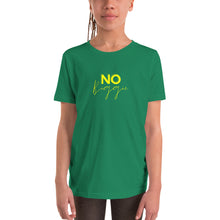 Load image into Gallery viewer, No Biggie - Youth Short Sleeve T-Shirt (yellow)