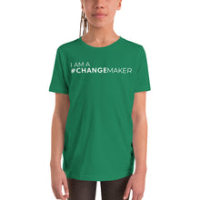 Load image into Gallery viewer, #ChangeMaker - Youth Short Sleeve T-Shirt (White)