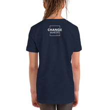 Load image into Gallery viewer, #ChangeMaker - Youth Short Sleeve T-Shirt (White)
