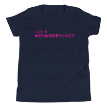 Load image into Gallery viewer, #ChangeMaker - Youth Short Sleeve T-Shirt (pink)
