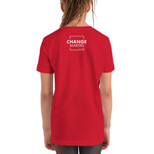 Load image into Gallery viewer, #ChangeMaker - Youth Short Sleeve T-Shirt (White)