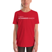Load image into Gallery viewer, #ChangeMaker - Youth Short Sleeve T-Shirt (White)