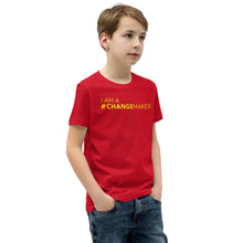 Load image into Gallery viewer, #ChangeMaker - Youth Short Sleeve T-Shirt (Yellow)