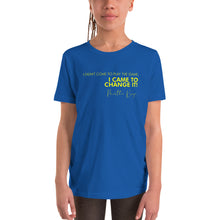 Load image into Gallery viewer, I Didn't Come Here To Play The Game - Youth Short Sleeve T-Shirt (Yellow)