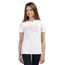Load image into Gallery viewer, I Have Placed Before You An Open Door - Youth Short Sleeve T-Shirt (Pink)