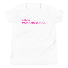 Load image into Gallery viewer, #ChangeMaker - Youth Short Sleeve T-Shirt (pink)