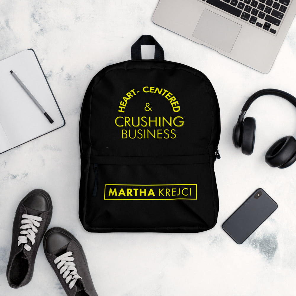 Heart Centered & Crushing Business - Backpack Black