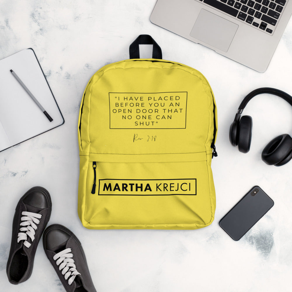 I Have Placed Before You An Open Door - Backpack Yellow
