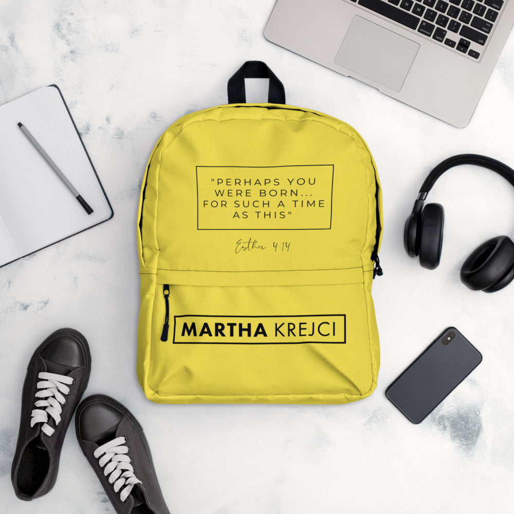 Perhaps You Were Born For Such A Time As This - Backpack Yellow