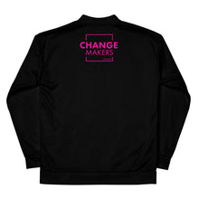 Load image into Gallery viewer, #ChangeMaker - Unisex Bomber Jacket (Pink)
