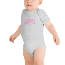 Load image into Gallery viewer, For I Know The Plans - Baby short sleeve one piece (Pink)
