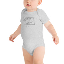 Load image into Gallery viewer, I Have Placed Before You An Open Door - Baby short sleeve one piece (Black)
