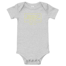 Load image into Gallery viewer, Perhaps You Were Born For Such A Time As This - Baby short sleeve one piece (yellow)
