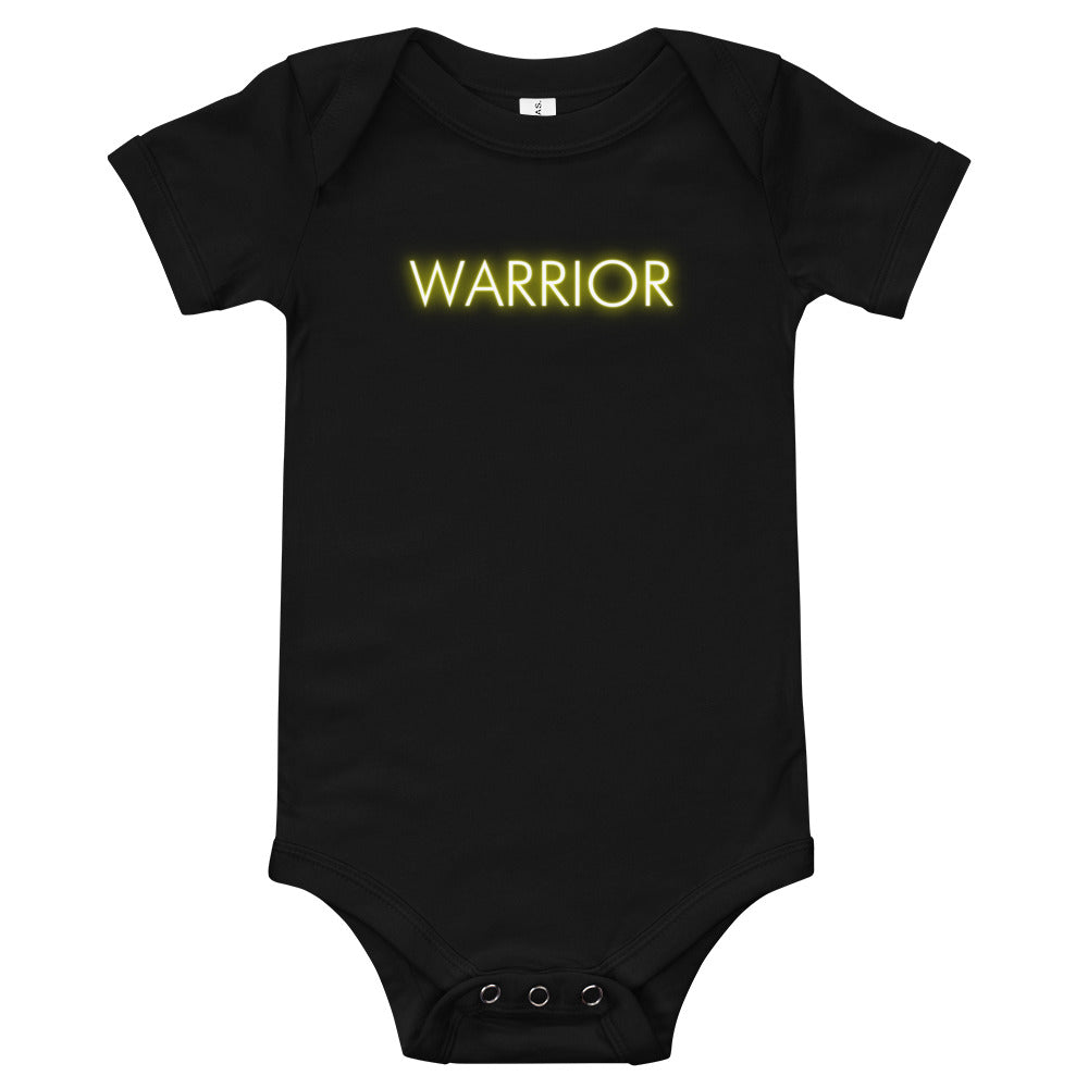 Warrior - Baby short sleeve one piece (Yellow)