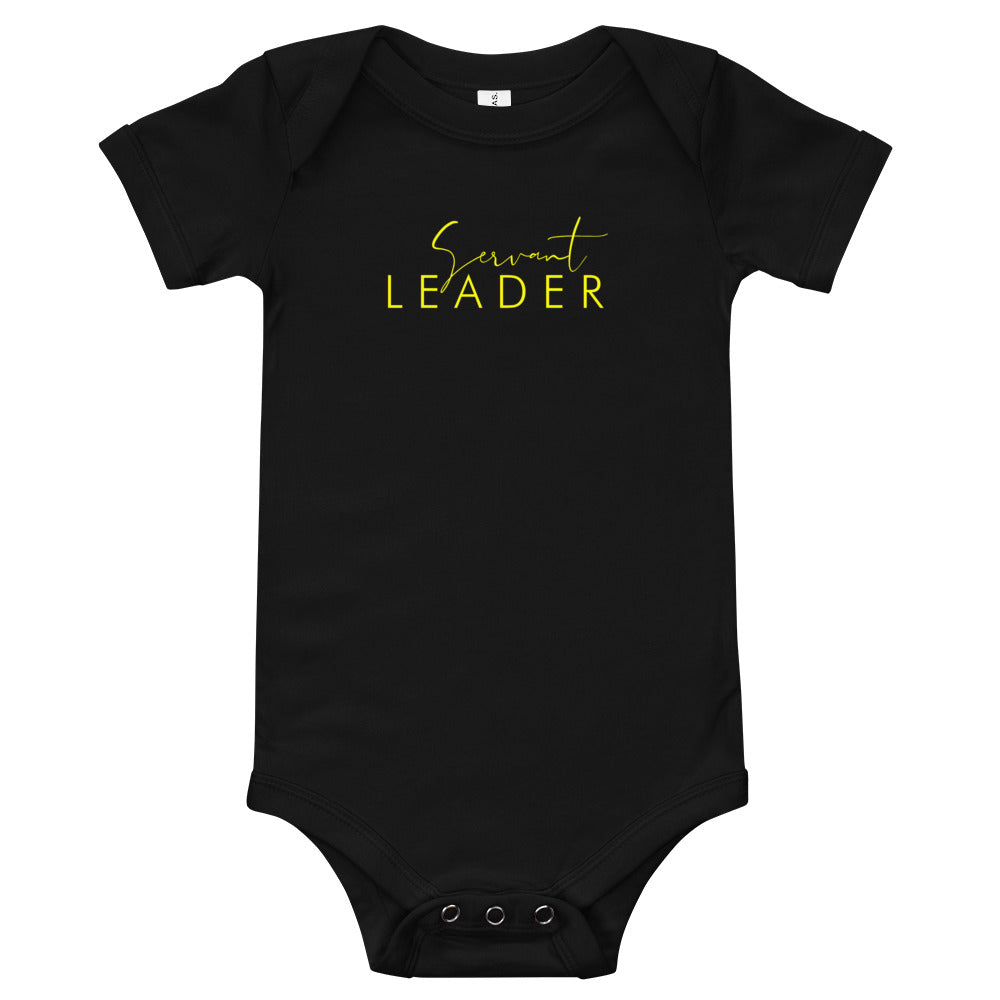 Servant Leader - Baby short sleeve one piece (yellow)