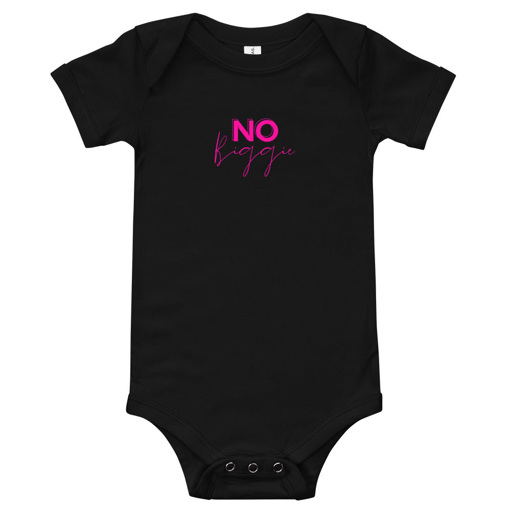 No Biggie - Baby short sleeve one piece (pink)