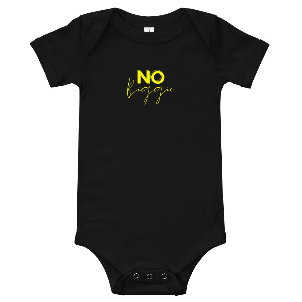 No Biggie - Baby short sleeve one piece (yellow)