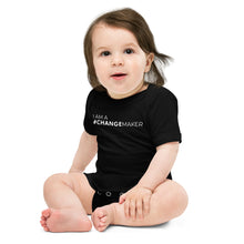 Load image into Gallery viewer, #ChangeMaker - Baby short sleeve one piece (white)
