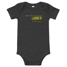 Load image into Gallery viewer, I Didn&#39;t Come Here To Play The Game - Baby short sleeve one piece (Yellow)
