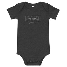 Load image into Gallery viewer, For I Know The Plans - Baby short sleeve one piece (White)
