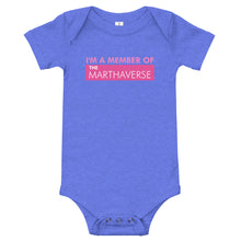 Load image into Gallery viewer, I&#39;m A Member Of The Marthaverse - Baby short sleeve one piece (Pink)
