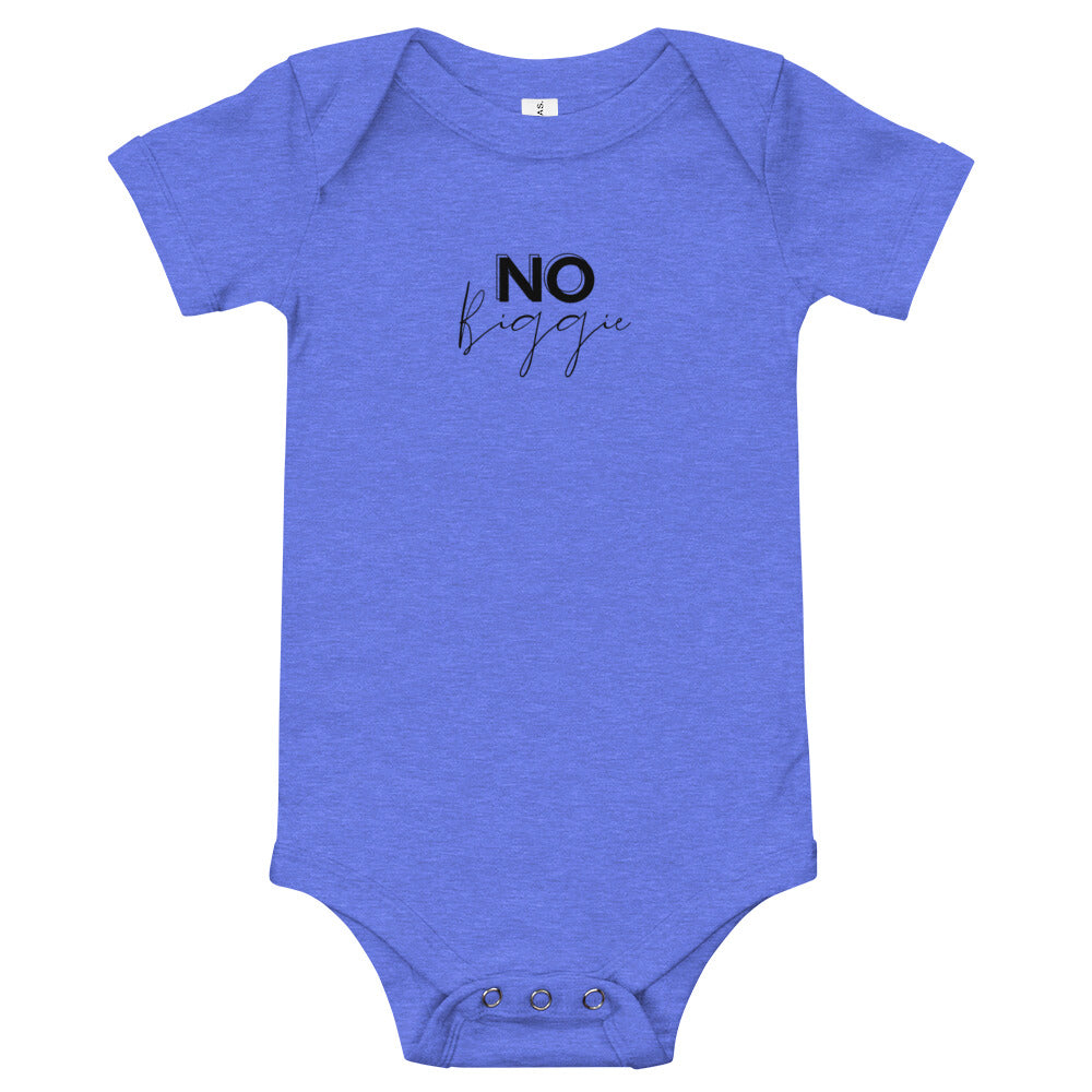 No Biggie - Baby short sleeve one piece (black)