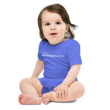 Load image into Gallery viewer, #ChangeMaker - Baby short sleeve one piece (white)
