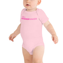 Load image into Gallery viewer, #ChangeMaker - Baby short sleeve one piece (pink)
