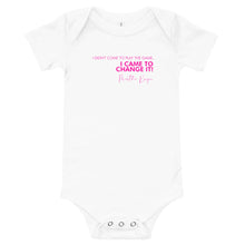Load image into Gallery viewer, I Didn't Come Here To Play The Game - Baby short sleeve one piece (Pink)
