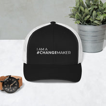 Load image into Gallery viewer, #ChangeMaker - Trucker Cap (White)
