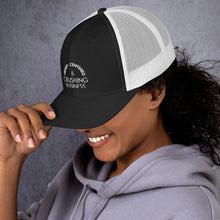 Load image into Gallery viewer, Heart Centered &amp; Crushing Business - Trucker Cap (White)
