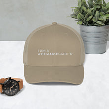 Load image into Gallery viewer, #ChangeMaker - Trucker Cap (White)
