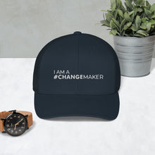 Load image into Gallery viewer, #ChangeMaker - Trucker Cap (White)
