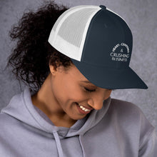 Load image into Gallery viewer, Heart Centered &amp; Crushing Business - Trucker Cap (White)
