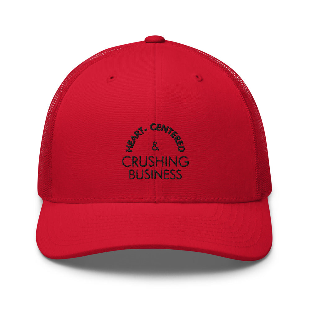 Heart Centered & Crushing Business - Trucker Cap (Black)