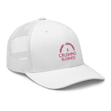 Load image into Gallery viewer, Heart Centered &amp; Crushing Business - Trucker Cap (Pink)
