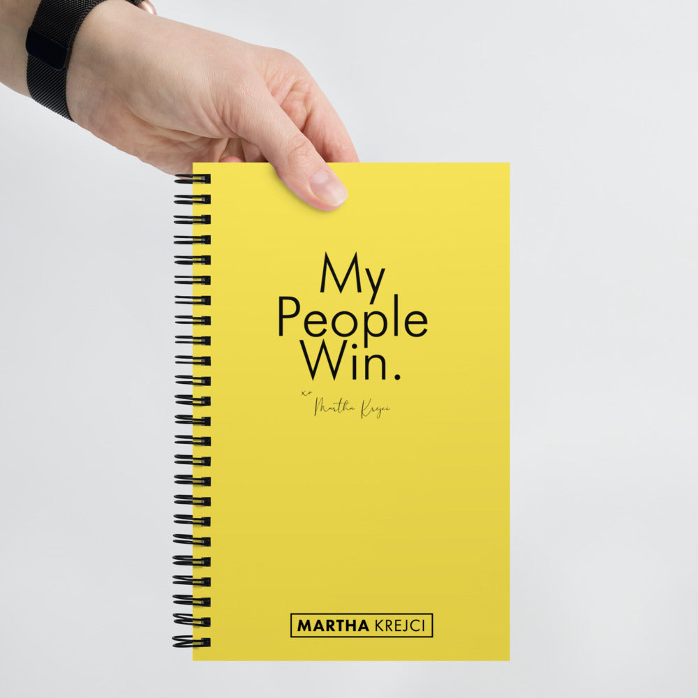 My People Win - Spiral notebook (Yellow