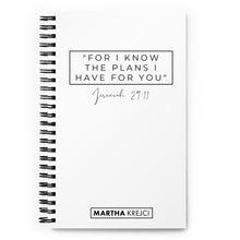 Load image into Gallery viewer, For I Know The Plans - Spiral notebook (White)
