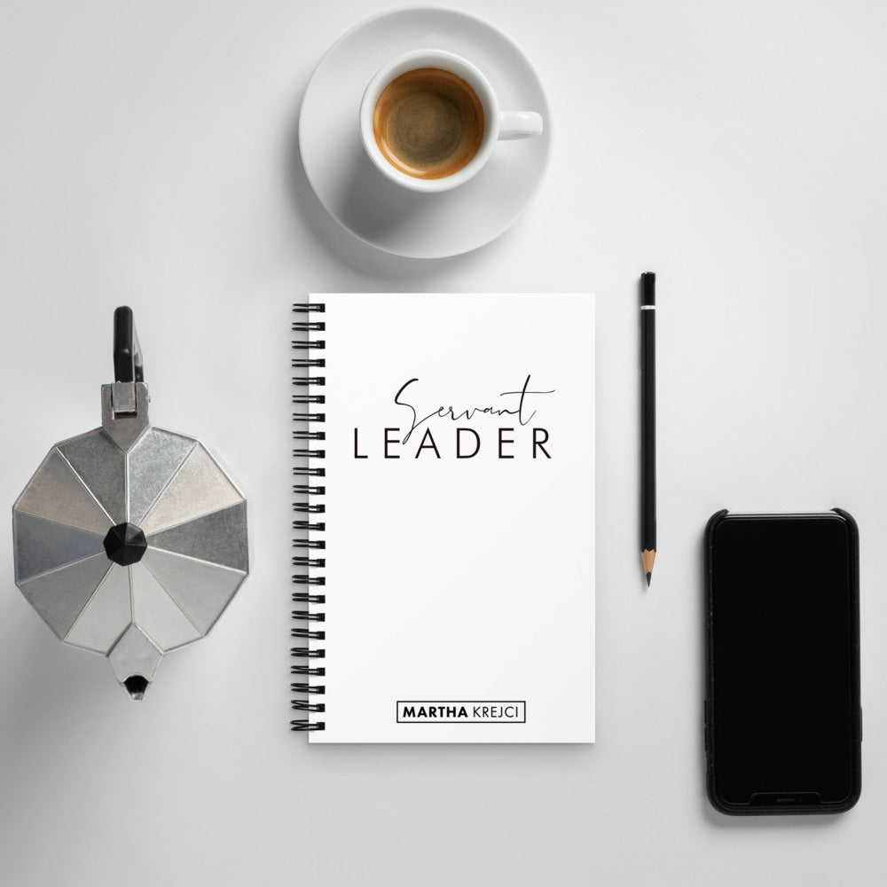 Servant Leader - Spiral notebook (White)