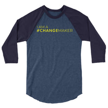 Load image into Gallery viewer, #ChangeMaker - 3/4 sleeve raglan shirt (Yellow)
