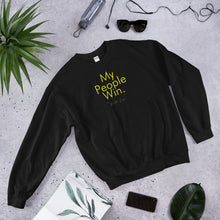 Load image into Gallery viewer, My People Win - Unisex Sweatshirt (Yellow)
