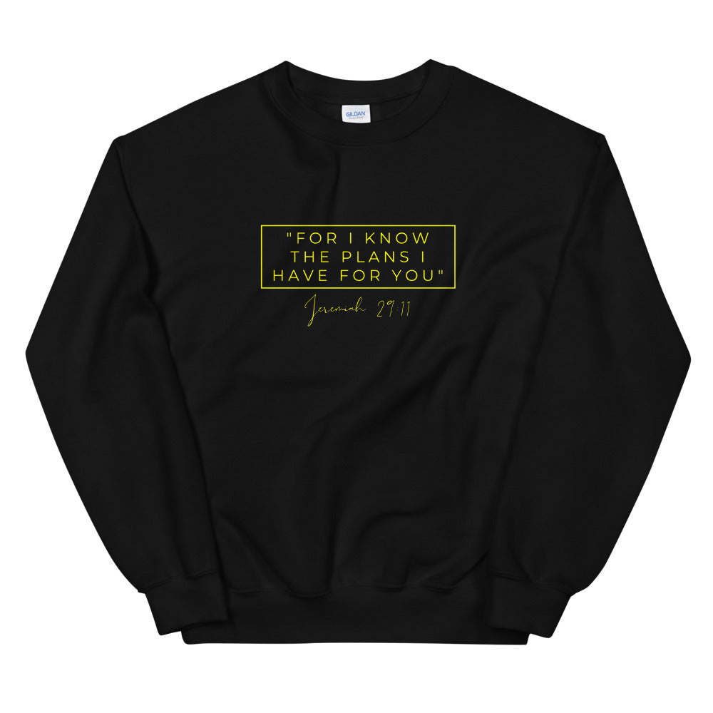 For I Know The Plans - Unisex Sweatshirt (Yellow)