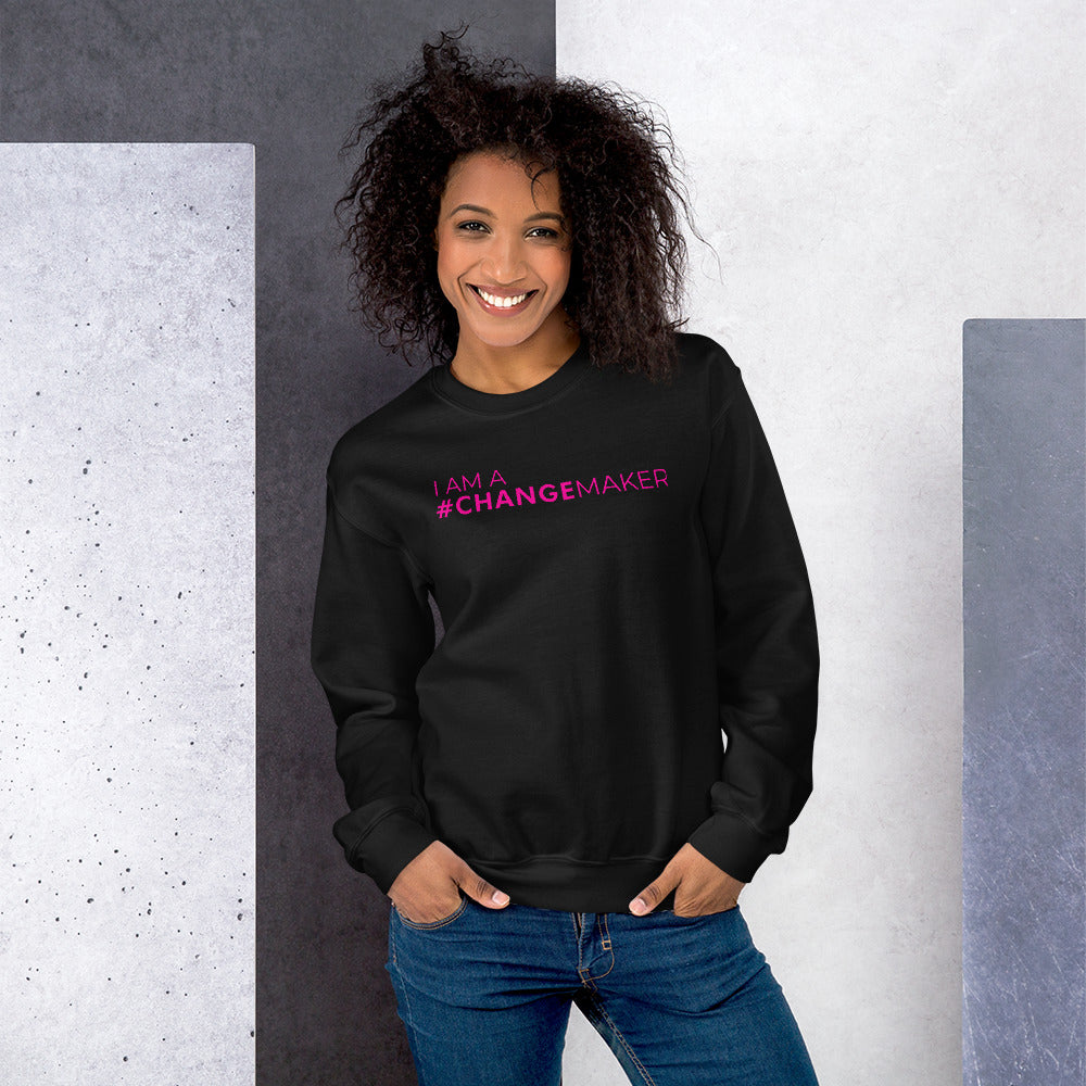 #ChangeMaker - Unisex Sweatshirt (Pink)
